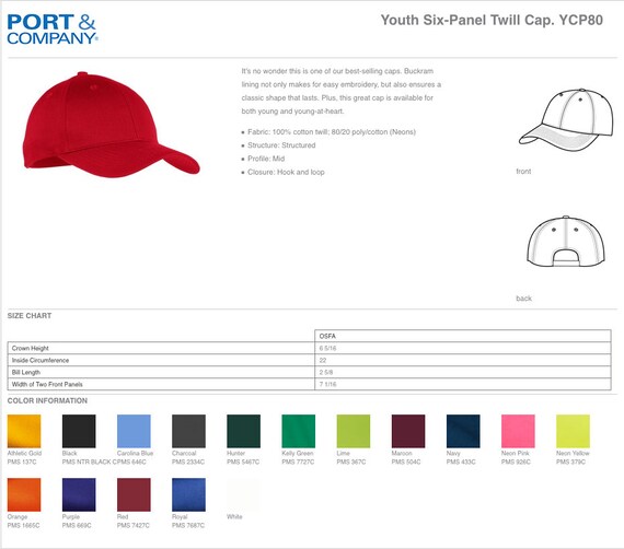 Port And Company Youth Size Chart