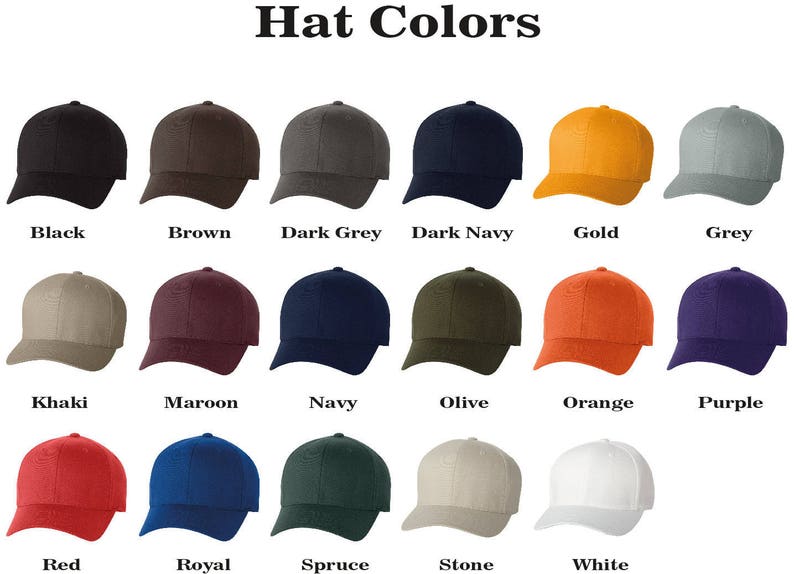 Flexfit Structured Twill Cap. 6277 / Custom Hats / Embroidery Etsy