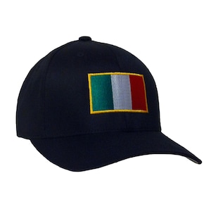 Italy Embroidery Flag on a Flexfit - Cotton Blend Cap