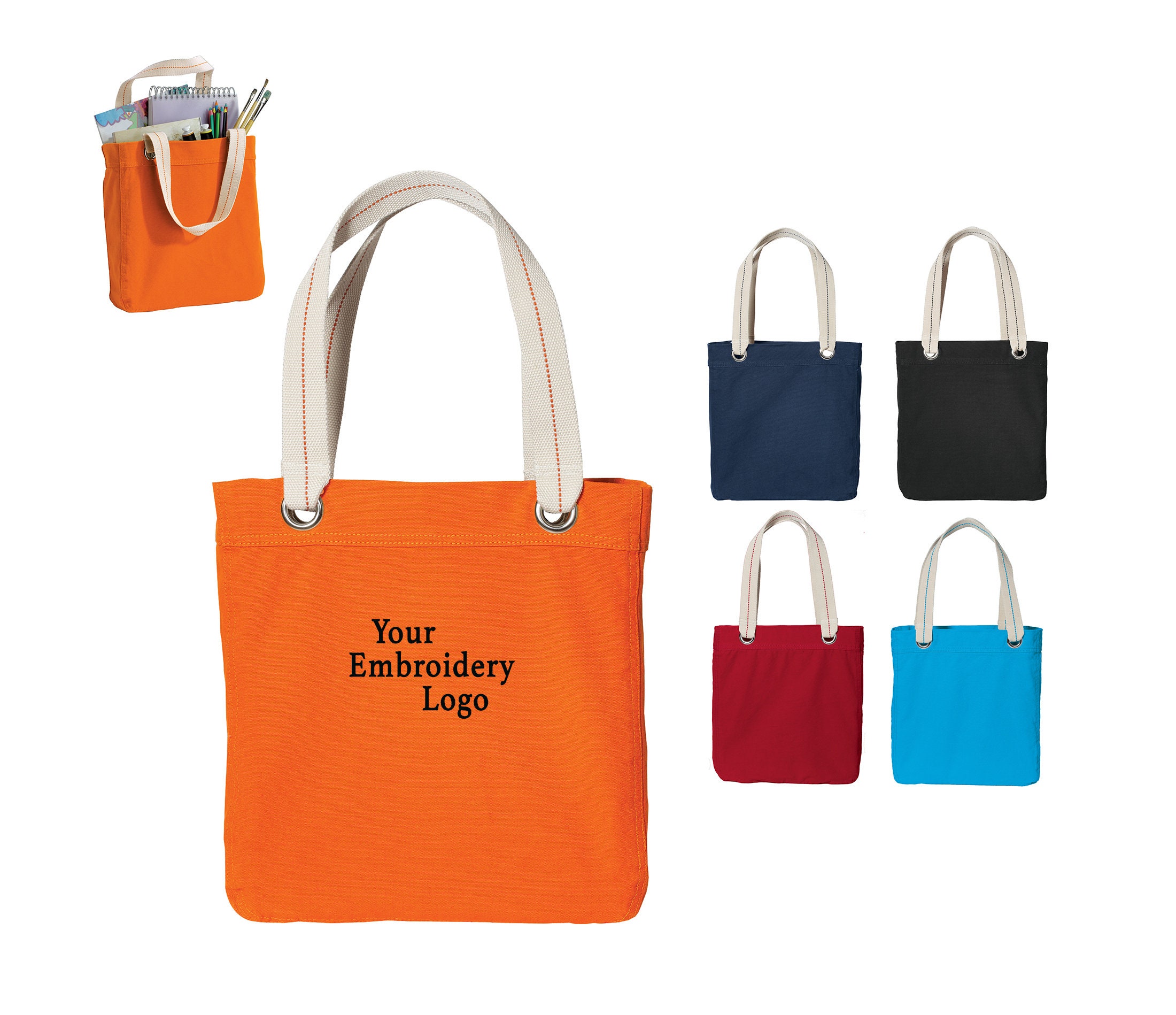 Custom Logo Tote Bag : Medium Size Branded Tote Bag (BMN) – Persopens