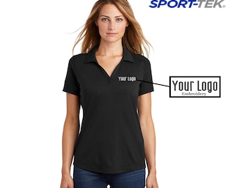 Sport-Tek ® Ladies PosiCharge ® Tri-Blend Wicking Polo LST405, Custom Polo, Embroidery Polo, Business Polo, Personalized Gifts, Custom Logo.