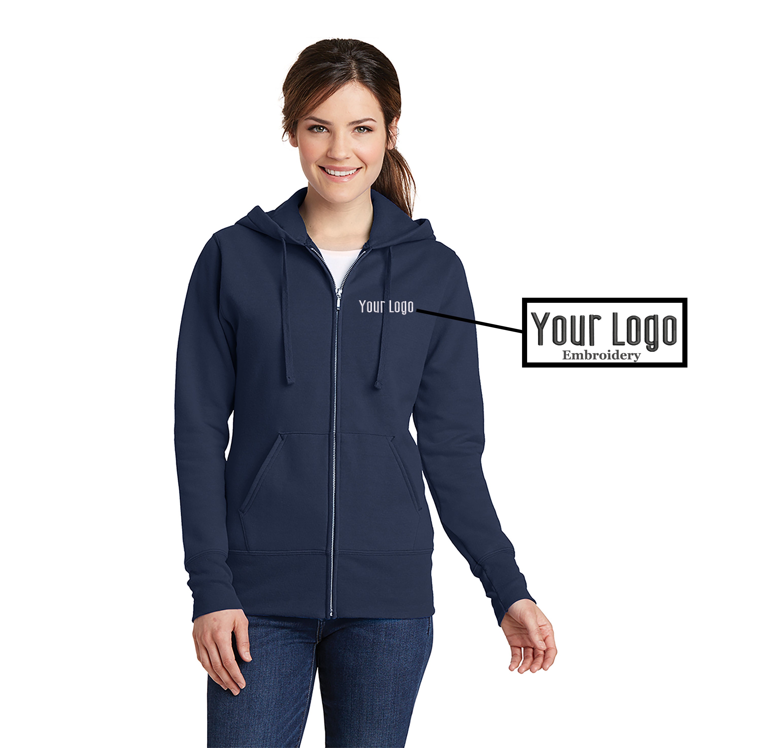 Signature Stitch - Custom Line Art Zip Hoodie | Lime & Lou