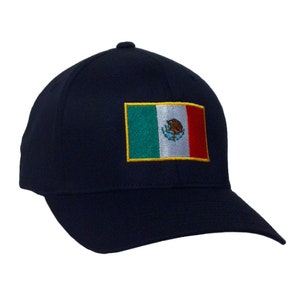 Mexico Embroidery Flag on a Flexfit - Cotton Blend Cap