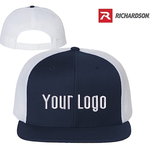 Richardson - Wool Blend Flat Bill Trucker Cap - 511, Custom Hats, Embroidery Hats, Monogram Hats, Business, Baseball Teams, Personalized.