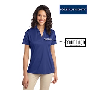 Port Authority® Ladies Silk Touch™ Performance Polo L540, Custom Polo, Embroidery Polo, Business Polo, Personalized Gifts, Custom Logo.