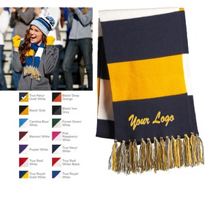 Sport-Tek® Spectator Scarf  STA02, Custom Scarf, Embroidery Scarf, Monogram Scarf, Business Scarf, Personalized gift, Team Scarf.