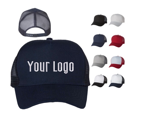 Custom Five-Panel Mesh Trucker Cap - Personalized Embroidery Hat for Business Teams Baseball - Mega 6886