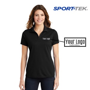 Sport-Tek® Ladies PosiCharge® RacerMesh® Polo. LST640, Custom Polo, Embroidery Polo, Business Polo, Personalized Gifts, Custom Logo.