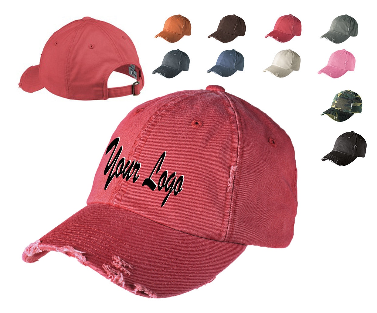 District® Distressed Cap. DT600/ Custom Distressed Hats/ Etsy