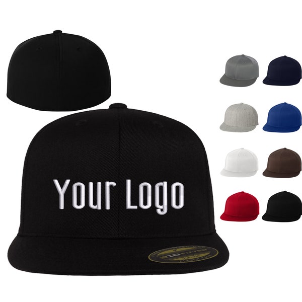 Flexfit - 210® Flat Bill Cap - 6210FF, Custom Hats, Embroidery Hats, Monogram Hats, Business, Baseball Teams, Personalized.