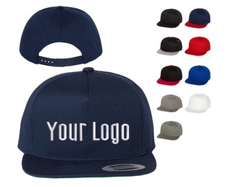 Yupoong - Five-Panel Flat Bill Cap - 6007, Custom Hats, Embroidery Hats, Monogram Hats, Business, Baseball Teams, Personalized, Snapbacks.