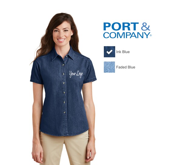 Ladies Short Sleeve Value Denim Shirt 