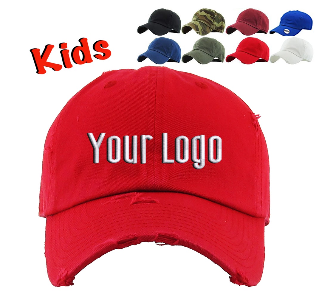 Distressed Junior Size Baseball Cap Kb4005ykbethos, Custom Hats, Embroidery Hats, Monogram Hats