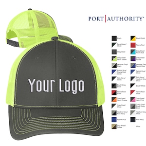 Port Authority Snapback Trucker Cap C112, Custom Hats, Embroidery Hats, Monogram Hats, Business, Baseball Teams, Personalized.