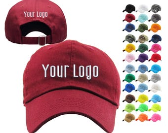 Premium Baseball Cap Custom Embroidery | Personalized Hat | Your Logo Here | Business Team Cap | Monogram Hat | Custom Dad Hat | KB4006