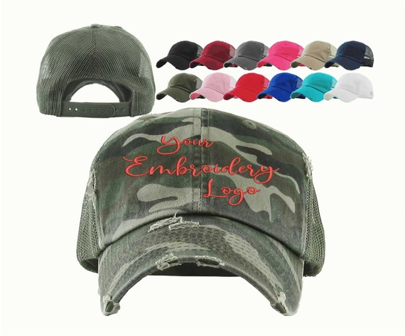 Mesh Distressed Baseball Cap Kb4007 