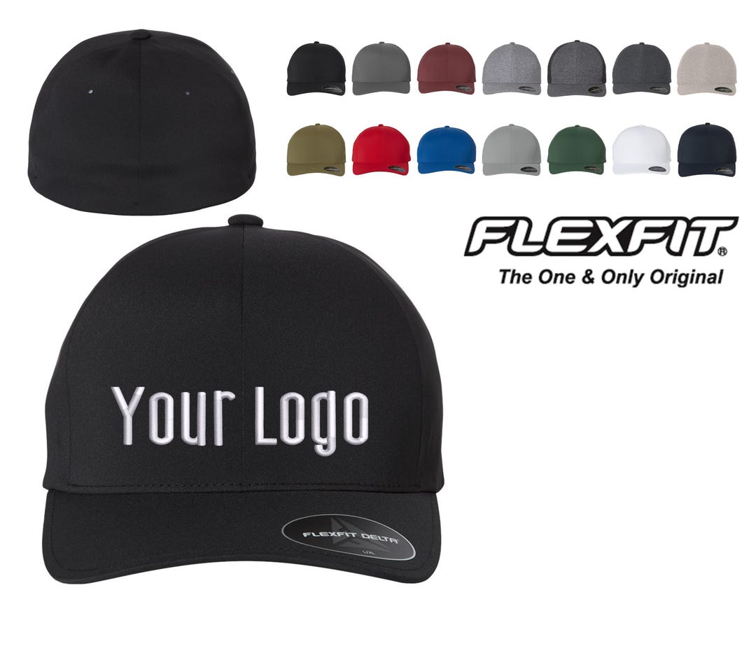 Flexfit Hats Flex Fit Men's Delta Seamless Baseball Cap, Dark Grey, Small-Medium Mens Flexfit Hat-133356