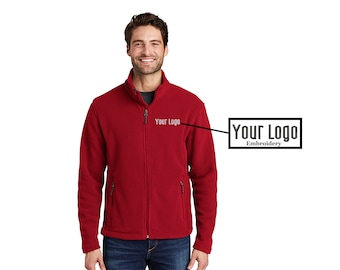 Custom Embroidered Port Authority Sweater Fleece Jacket Business Team Corporate Uniform Personalized Men s Unisex Ladies F232 L232 Etsy