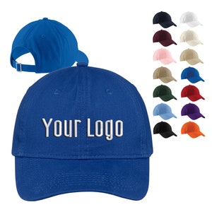 Brushed Twill Low Profile Cap CP77 Port & Company®, Custom Hats, Embroidery Hats, Monogram Hats, Business, Baseball Teams, Personalized.