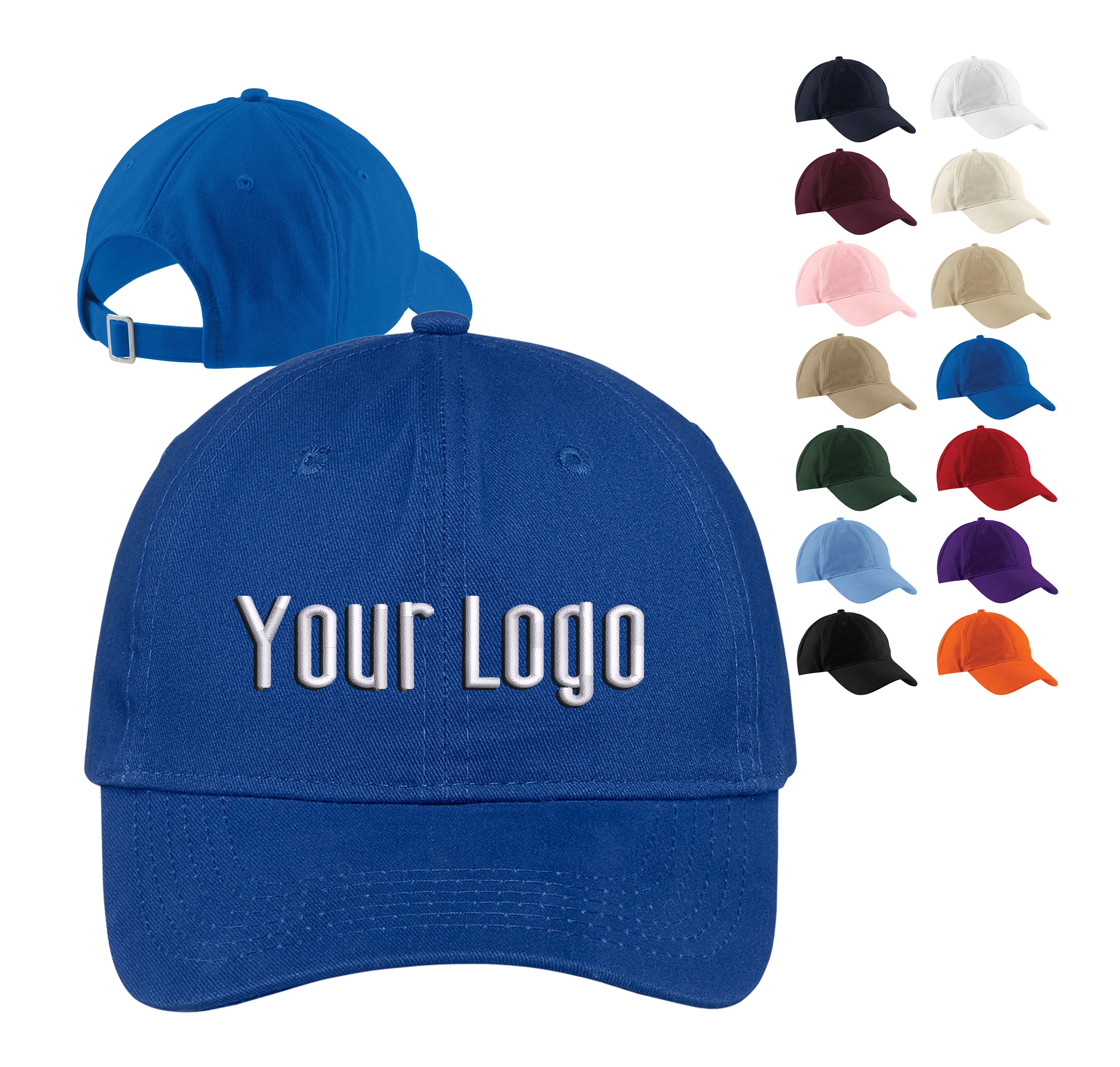 Brushed Twill Low Profile Cap CP77 Port Company Custom Hats