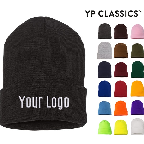 Yupoong - Classics™ Cuffed Beanie - 1501KC, Custom Beanies, Embroidery Beanies, Monogram Beanies, Business, Teams, Personalized.