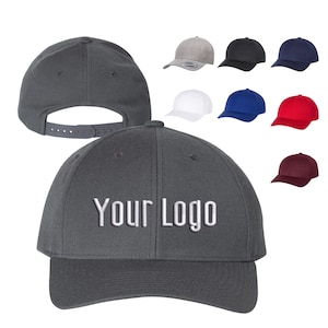 Yupoong - Premium Curved Visor Snapback Cap - 6789M, Custom Hats, Embroidery Hats, Monogram Hats, Business, Baseball Teams, Personalized.