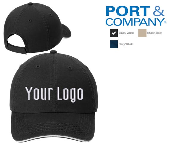 Custom Embroidered Washed Twill Sandwich Bill Baseball Cap  display picture 2