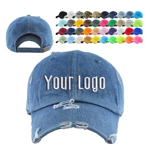 Distressed  Baseball Cap KB4005-Kbethos, Custom Hats, Embroidery Hats, Monogram Hats, Business, Baseball Teams, Personalized.