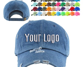 Distressed  Baseball Cap KB4005-Kbethos, Custom Hats, Embroidery Hats, Monogram Hats, Business, Baseball Teams, Personalized.