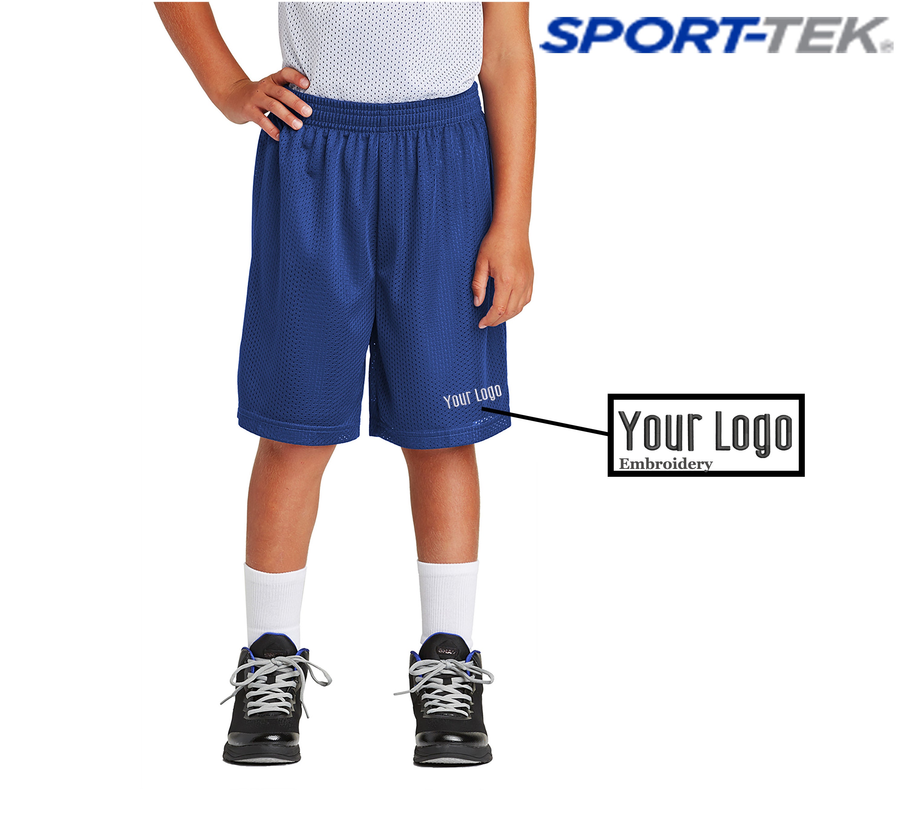 Sport-tek® Youth Posicharge® Classic Mesh Short YST510 /monogram Shorts/  Embroidery Shorts/ Custom Logo Shorts/ Custom Shorts 