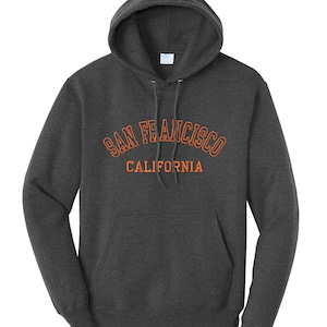 Embroidered San Francisco, California on a Port & Co™ Core Fleece Pullover Hooded Sweatshirt PC78H hoodie/ San Francisco hoodie.