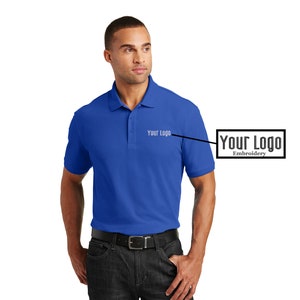 Port Authority® Core Classic Pique Polo K100, Custom Polo, Embroidery Polo, Business Polo, Personalized Gifts, Custom Logo.