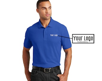 Port Authority® Core Classic Pique Polo K100, Custom Polo, Embroidery Polo, Business Polo, Personalized Gifts, Custom Logo.