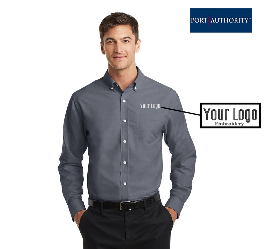 Port Authority® Superpro™ Oxford Shirt S658, Custom Shirt, Embroidery ...