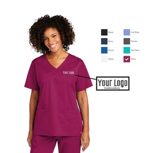 WonderWink® Women’s WorkFlex™ Mock Wrap Top WW4760 / Custom Medical/Scrubs / Embroidery Medical/Scrubs/ Monogram Medical/Scrubs