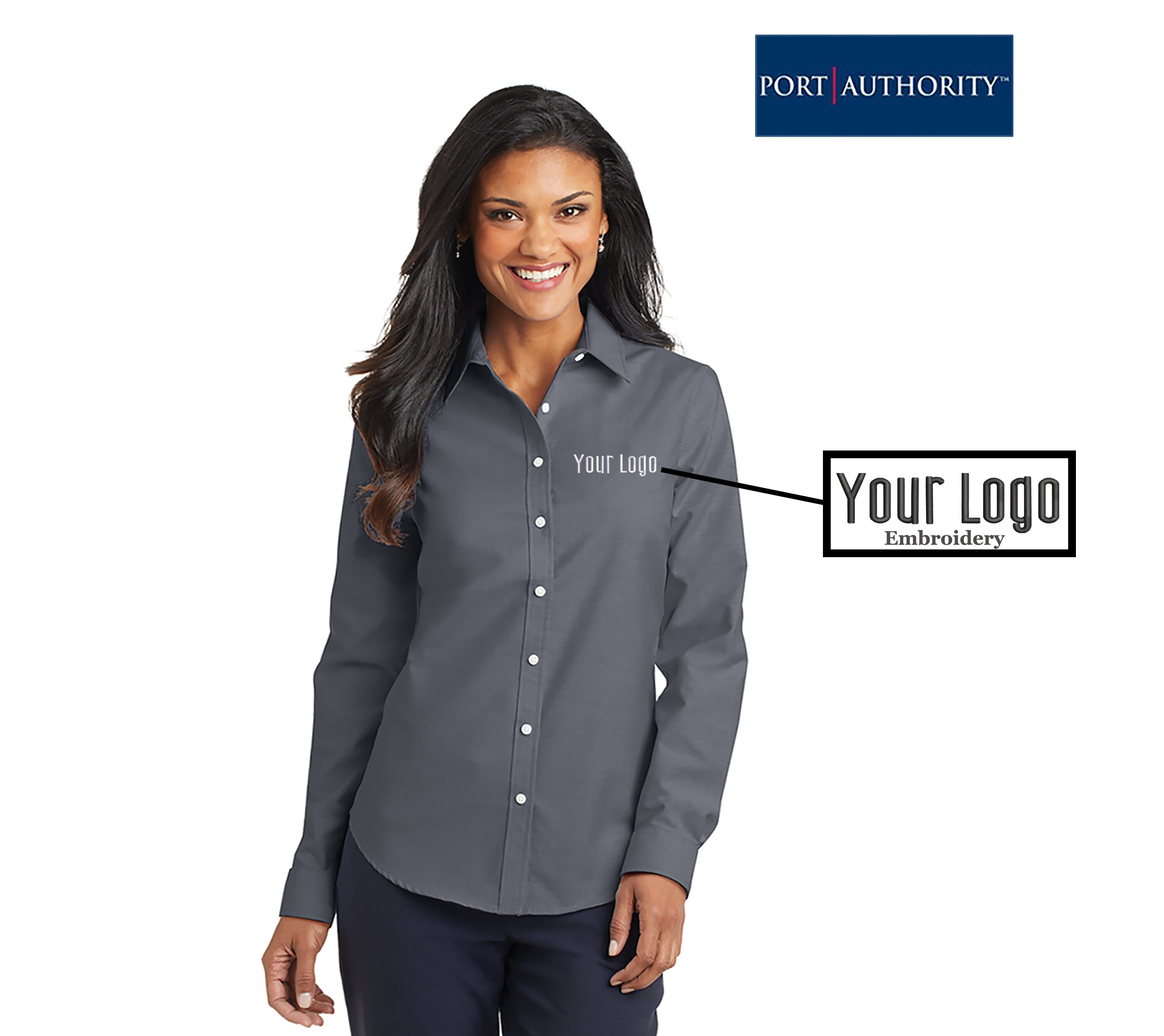Port Authority® Ladies Superpro™ Oxford Shirt L658, Custom
