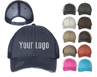 Herringbone Unstructured Trucker Cap Custom Embroidery Monogram Baseball Teams Business Logo Personalized Hat 6990