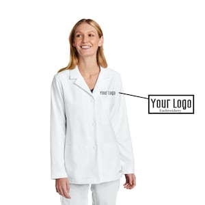 WonderWink® Women’s Consultation Lab Coat WW4072 / Custom Medical Lab Coat / Embroidery Lab Coat/ Monogram Lab Coat/Custom logo Lab Coat