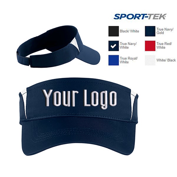 Sport-Tek® Dry Zone® Colorblock Visor STC13, Custom Visor, Embroidery Visor, Monogrammed Visor, Golf Visor, Business, Teams, Tennis Visors.