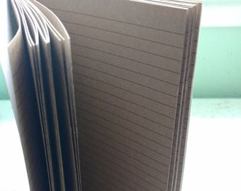 Brown Kraft Paper Interior/28lb/Blank-Lined-Grid-Dot/Traveler Insert/Midori Refill/Notebook-Passport/Field Notes/Personal/B6/A6/Standard/A5