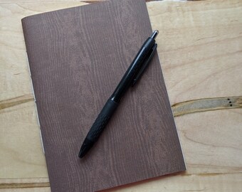 Brown Wood Traveler Insert/Midori Refill/Sketchbook/Notebook-Passport/Field Notes/Personal/B6/Slim/A6/Standard/A5-Lined/Grid/Blank/Dot-#298