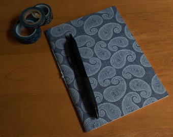 Blue/White Paisley Traveler Insert/Midori Refill/Notebook-Passport/Field Notes/Personal/B6/Slim/A6/Standard/A5-Lined/Grid/Blank/Dot-#264