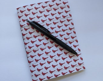 Cardinal/Bird Traveler's Insert/Midori Refill/Sketchbook- Passport/Field Notes/Personal/B6/Slim/A6/Standard/A5- Lined/Grid/Blank/Dot - #514