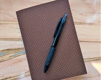 Brown Embossed Dot Traveler'sInsert/Midori Refill/Notebook-Passport/Field Notes/Personal/B6/Slim/A6/Standard/A5-Lined/Grid/Blank/Dot-#471