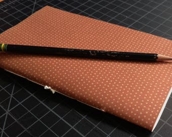 Brown/Orange Dot Traveler's Insert/Midori Refill/Sketchbook- Passport/Field Notes/Personal/B6/Slim/A6/Standard/A5-Lined/Grid/Blank/Dot -#294