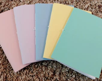 Five Spring Pastel Traveler's Insert/Midori Refill/Notebook-A7/Passport/Field Notes/Personal/B6/Slim/A6/Standard/A5-Lined/Grid/Blank/Dot