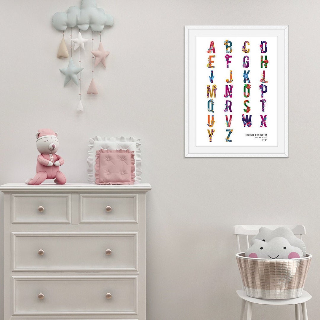 Alphabet Print | Nursery Alphabet Sign | Baby Shower Gift ...