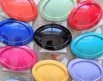 Vintage Oval Hair Barrette, B+D BY BEDE Buch Deichmann, Bright Colorful Plastic Clip
