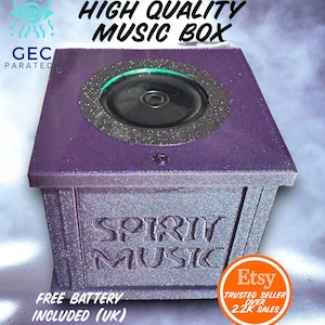 ¡CAJA DE MÚSICA ESPIRITUAL! - Detector de movimiento PIR de espíritu paranormal, juguete con sensor para cazar fantasmas, investigaciones y vigilias en Galaxy Purple.