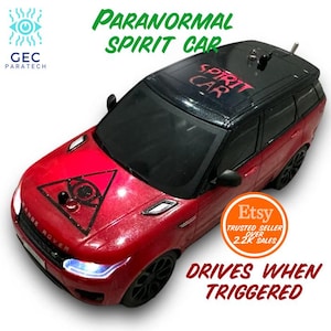 ¡COCHE ESPIRITUAL! Activador de movimiento con LED infrarrojos de proximidad, coche espiritual, equipo paranormal de caza de fantasmas, vigilancia. Range Rover rojo.